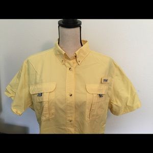 Columbia unisex PFG short sleeve button up shirt